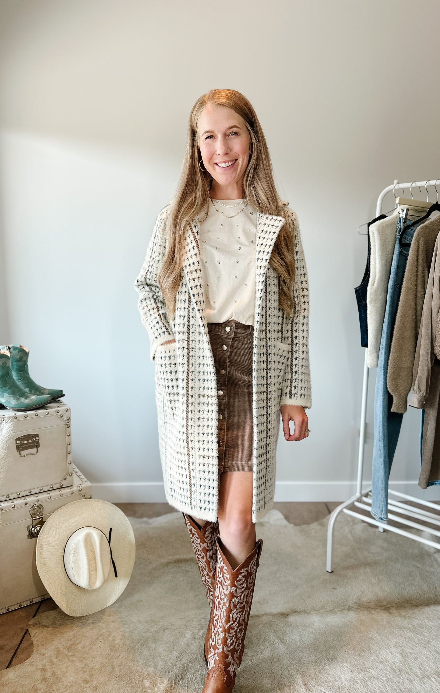 The Marceau Houndstooth Coat