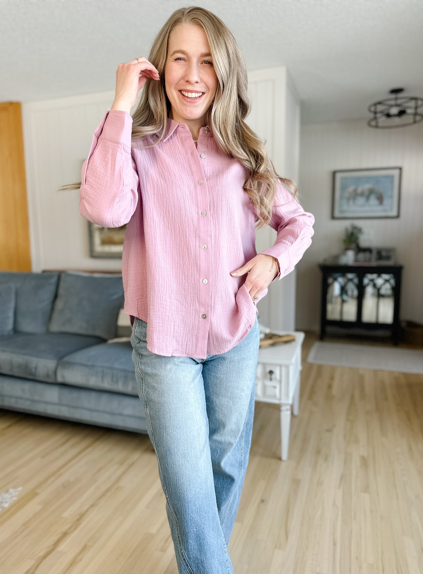 The Misa Gauze Button Down - 2 Colours!