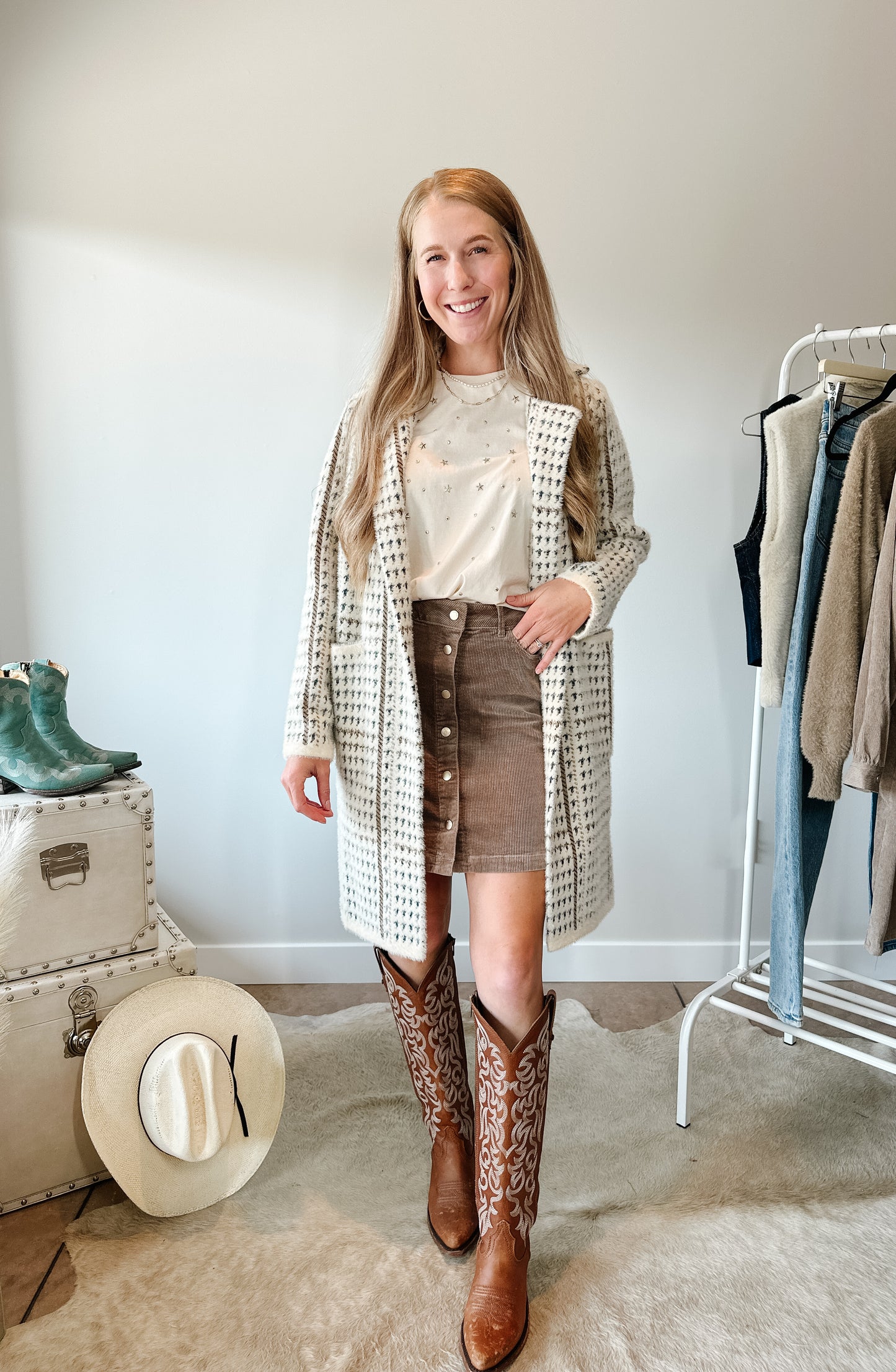 The Marceau Houndstooth Coat
