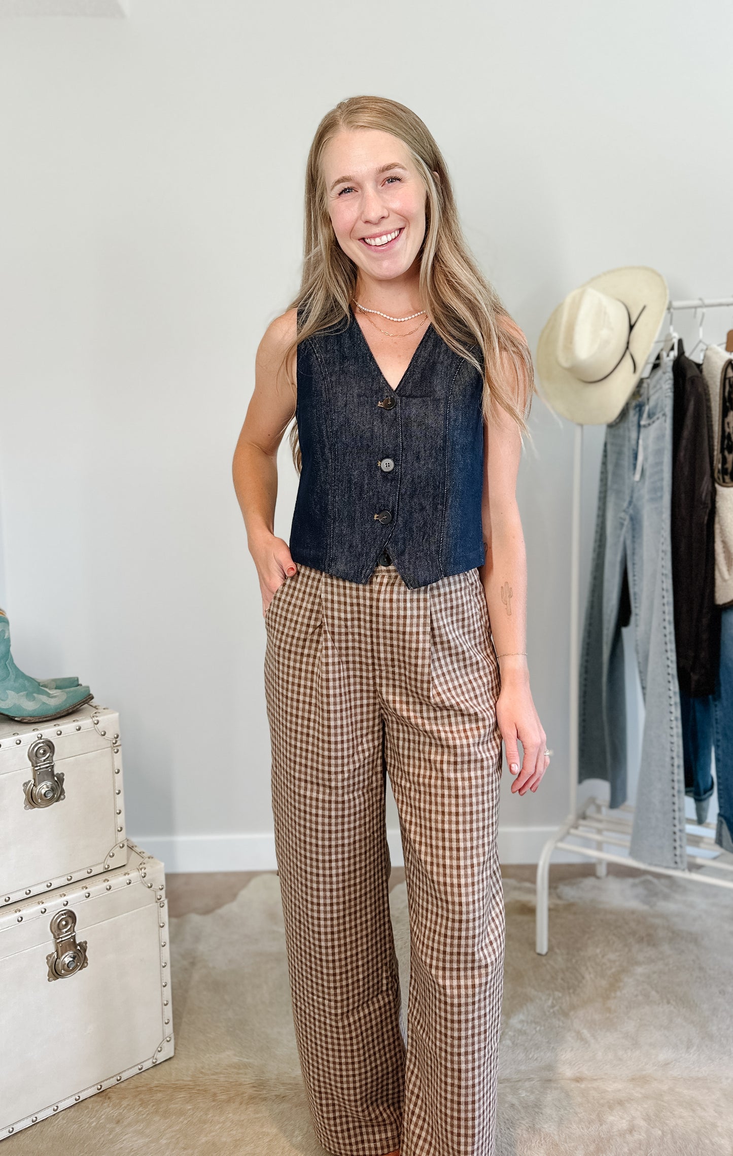 The Cowgirl Indigo Vest