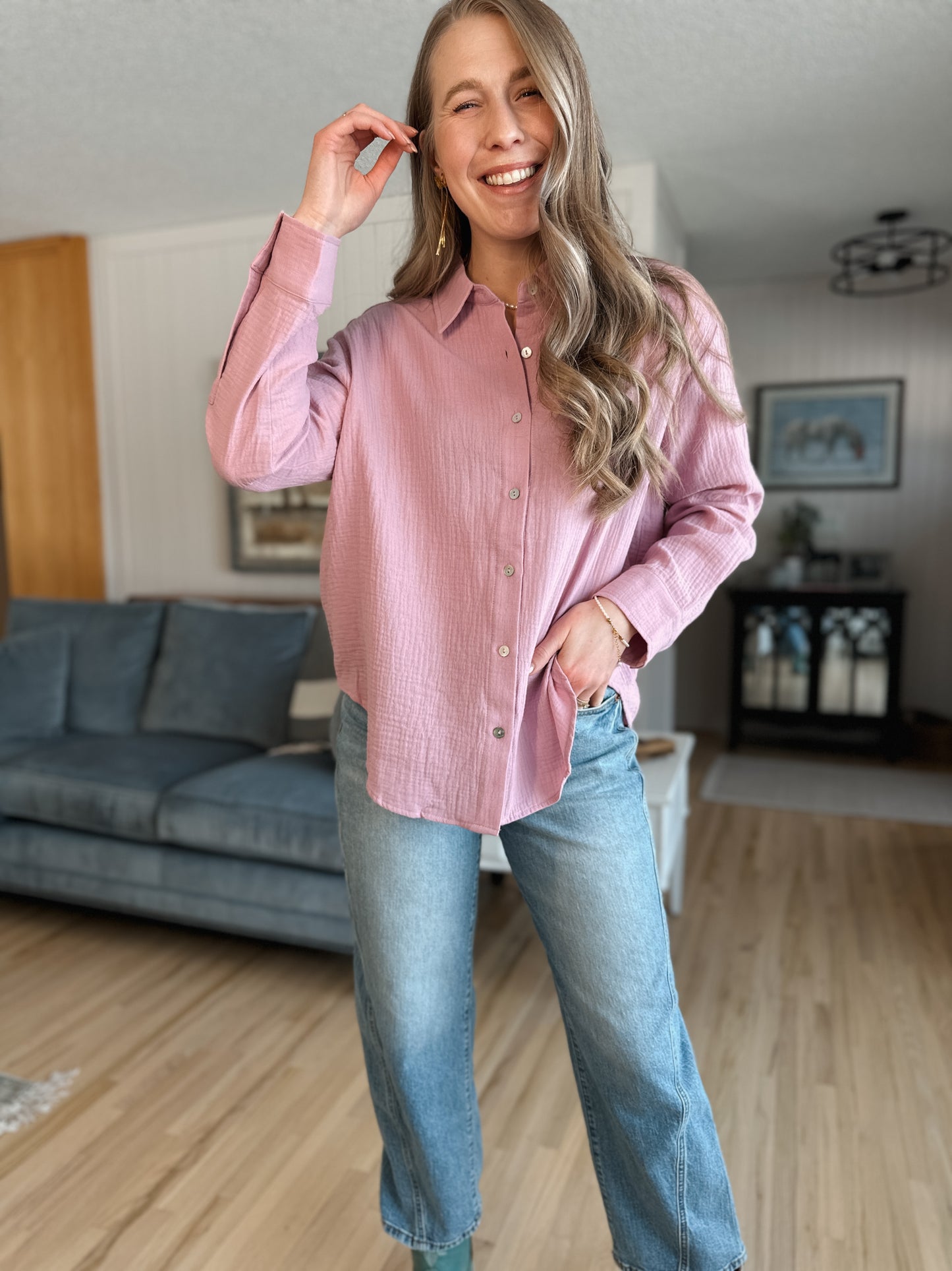 The Misa Gauze Button Down - 2 Colours!