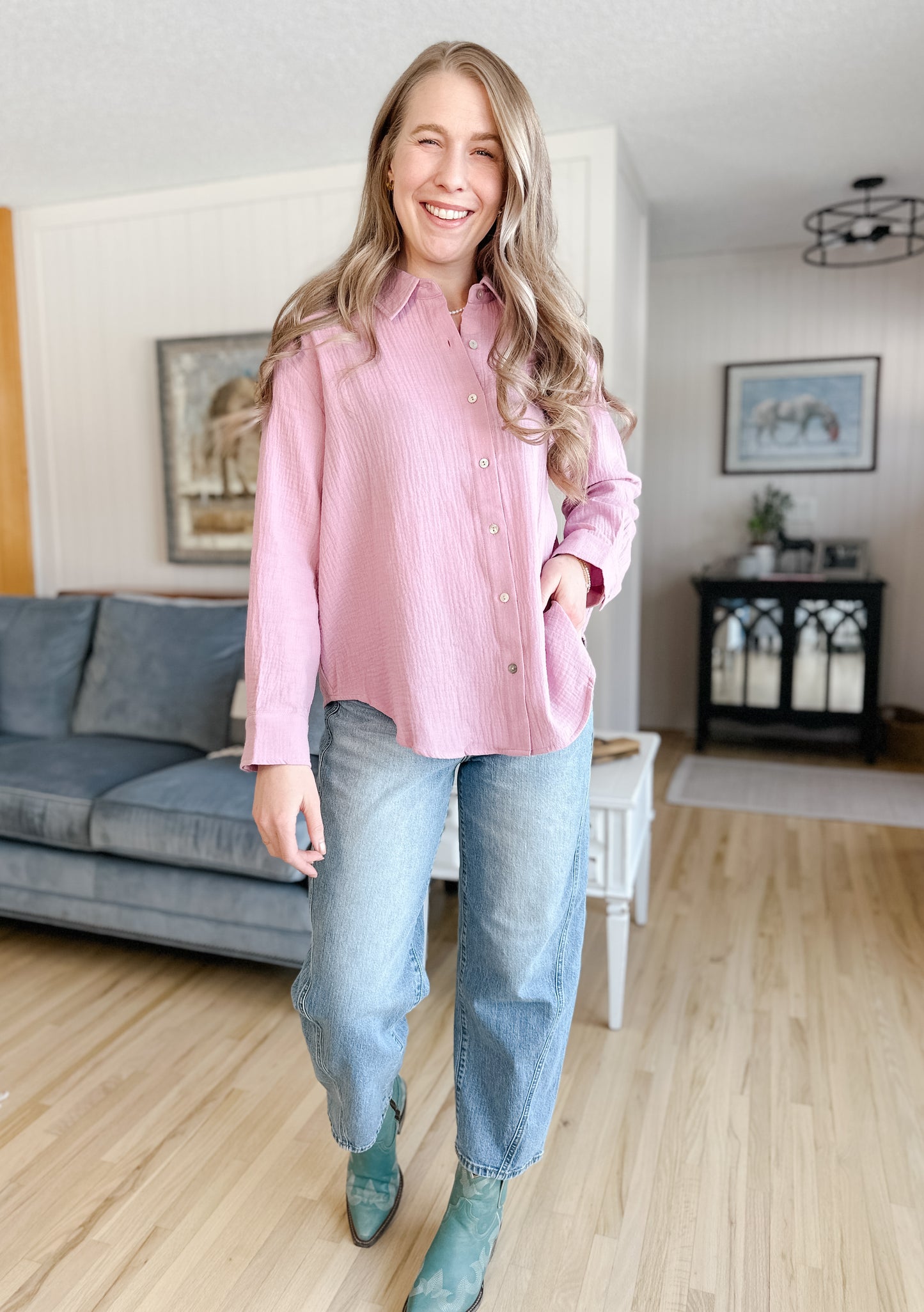 The Misa Gauze Button Down - 2 Colours!
