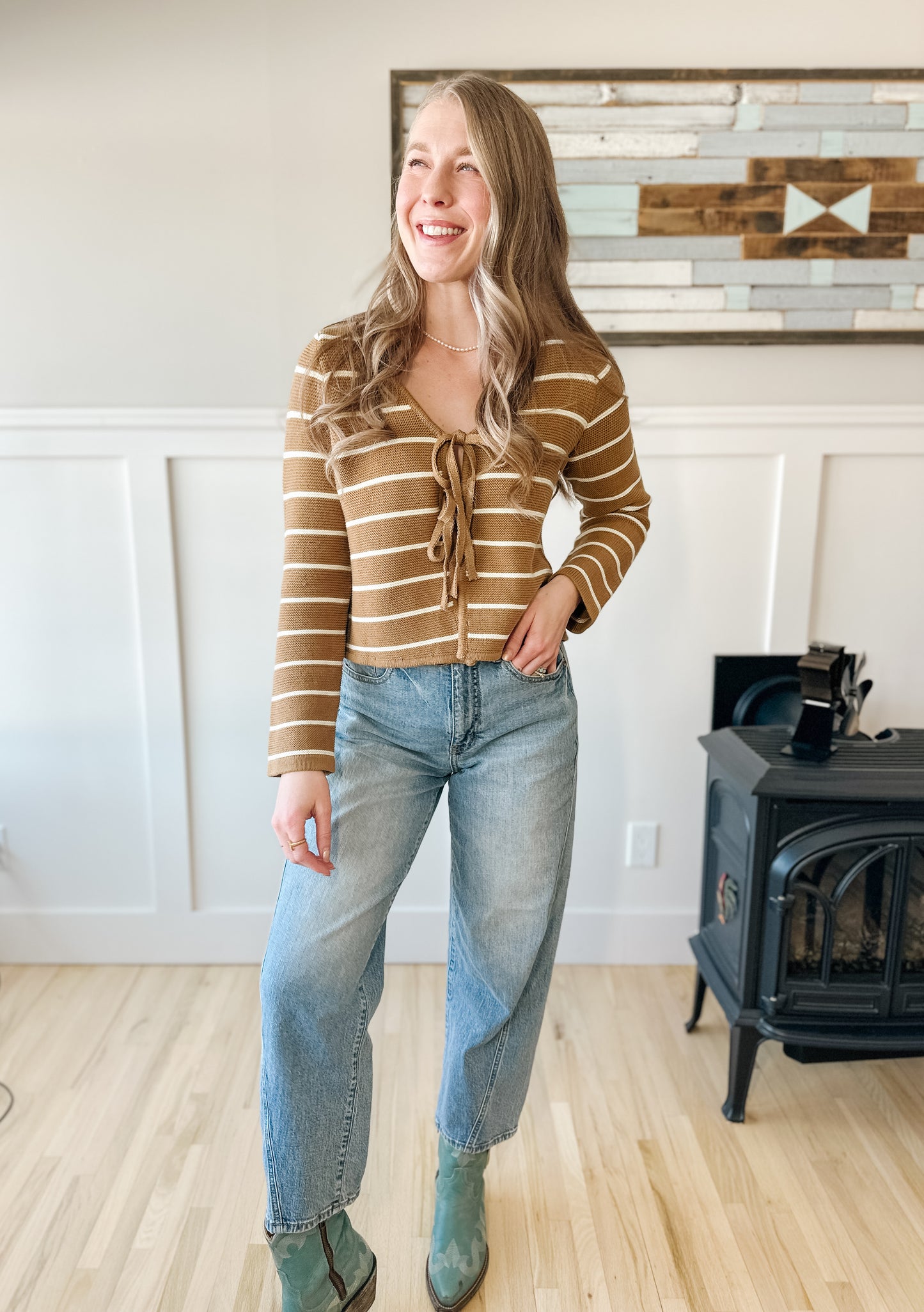 The Boone Front Tie Top