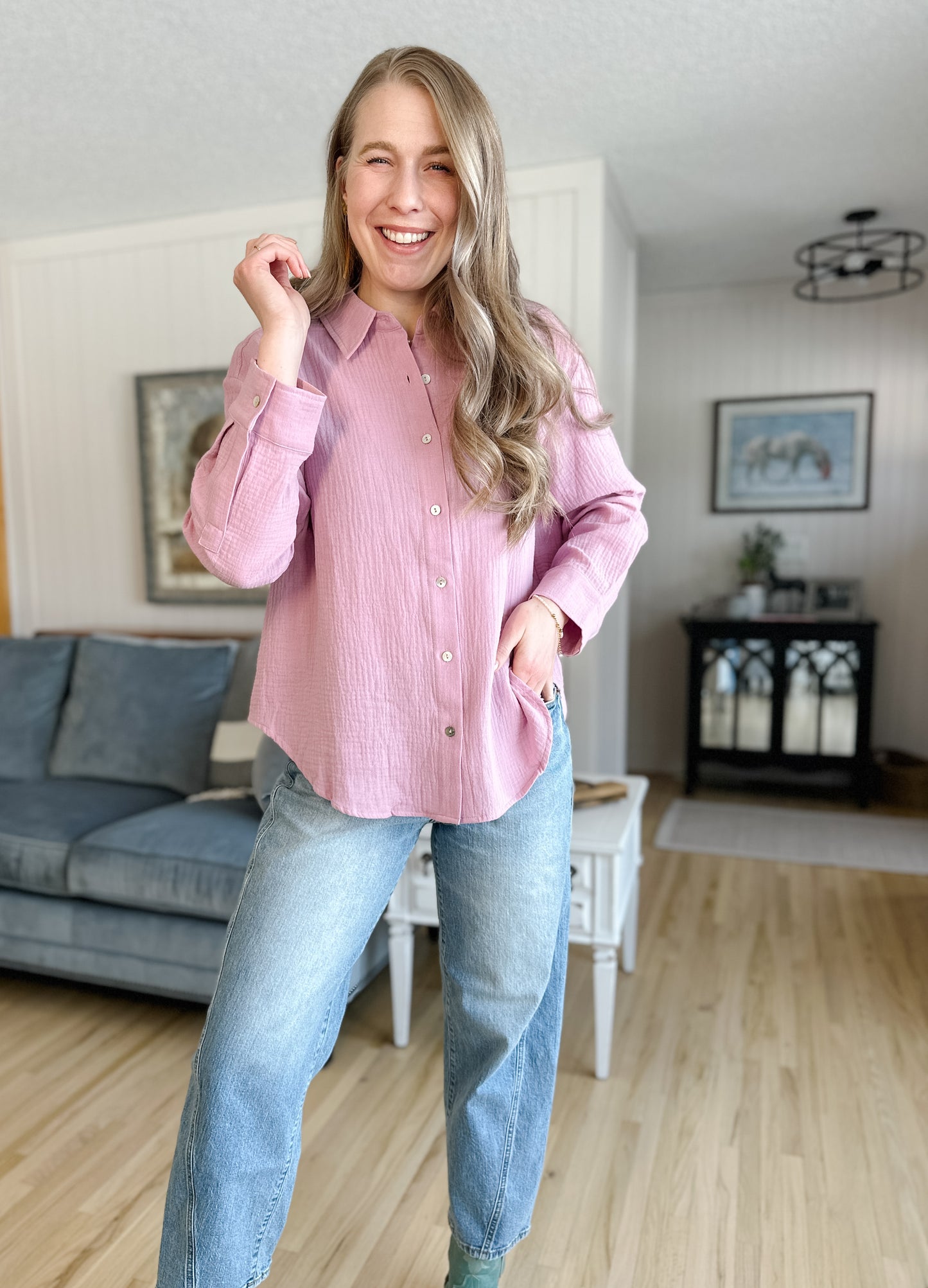 The Misa Gauze Button Down - 2 Colours!