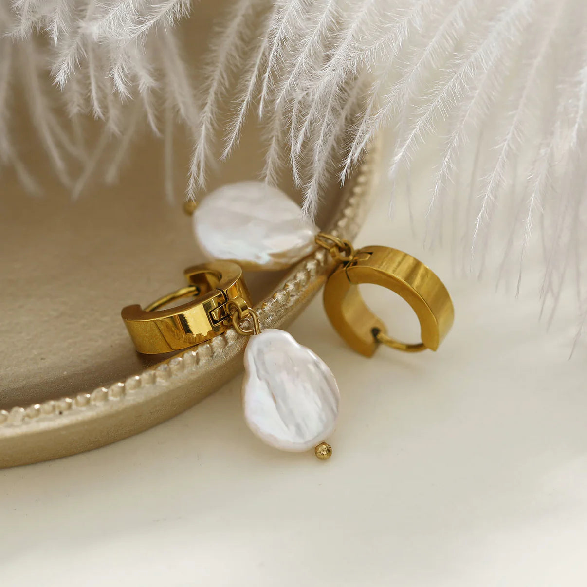 The Gaia Freshwater Pearl Earrings