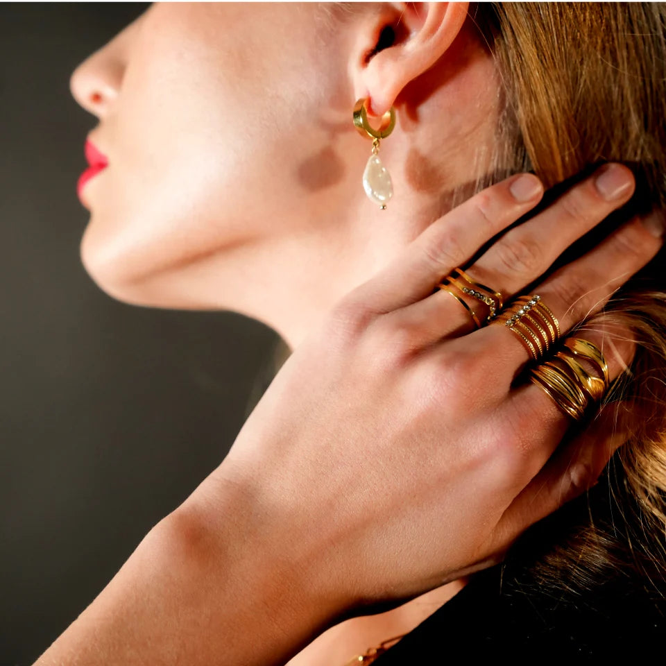 The Gaia Freshwater Pearl Earrings