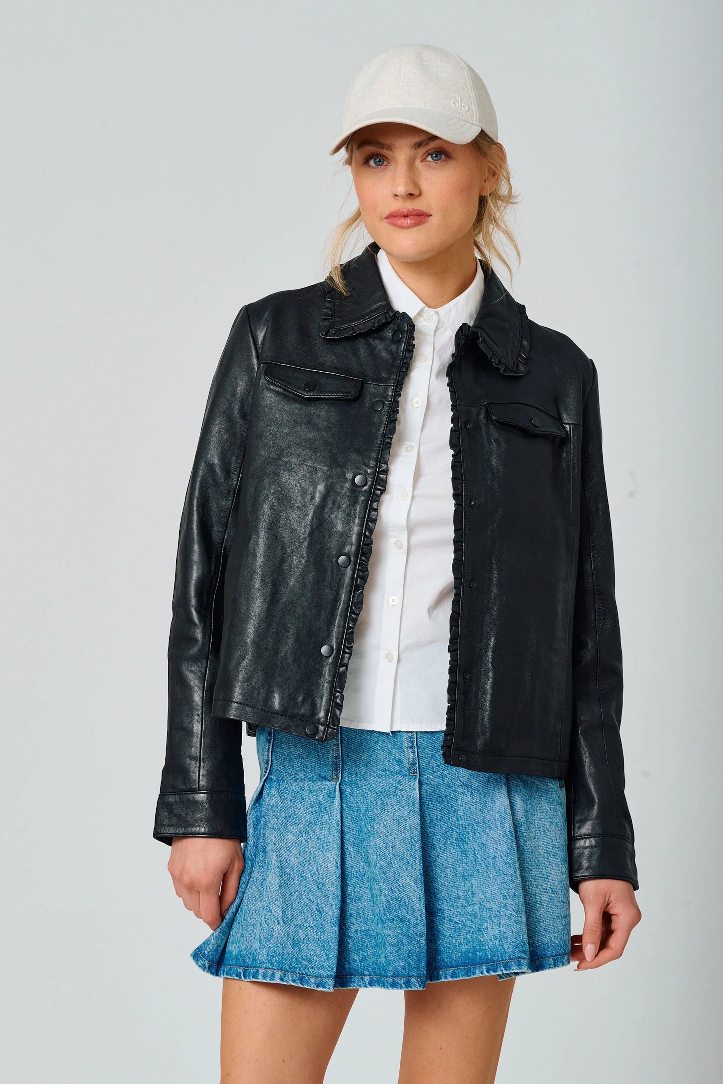 The Limma Leather Coat by Mauritius