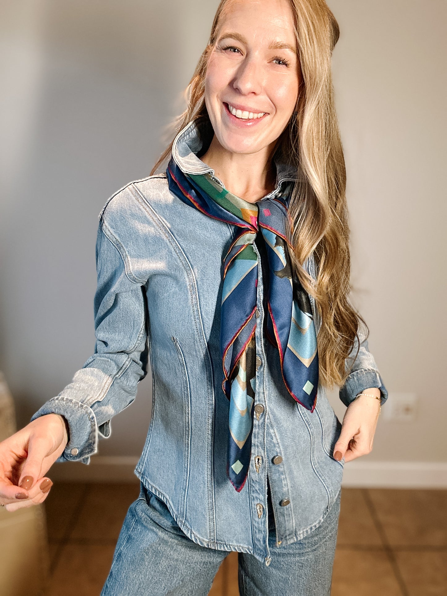 Bison Scarf 100% Silk