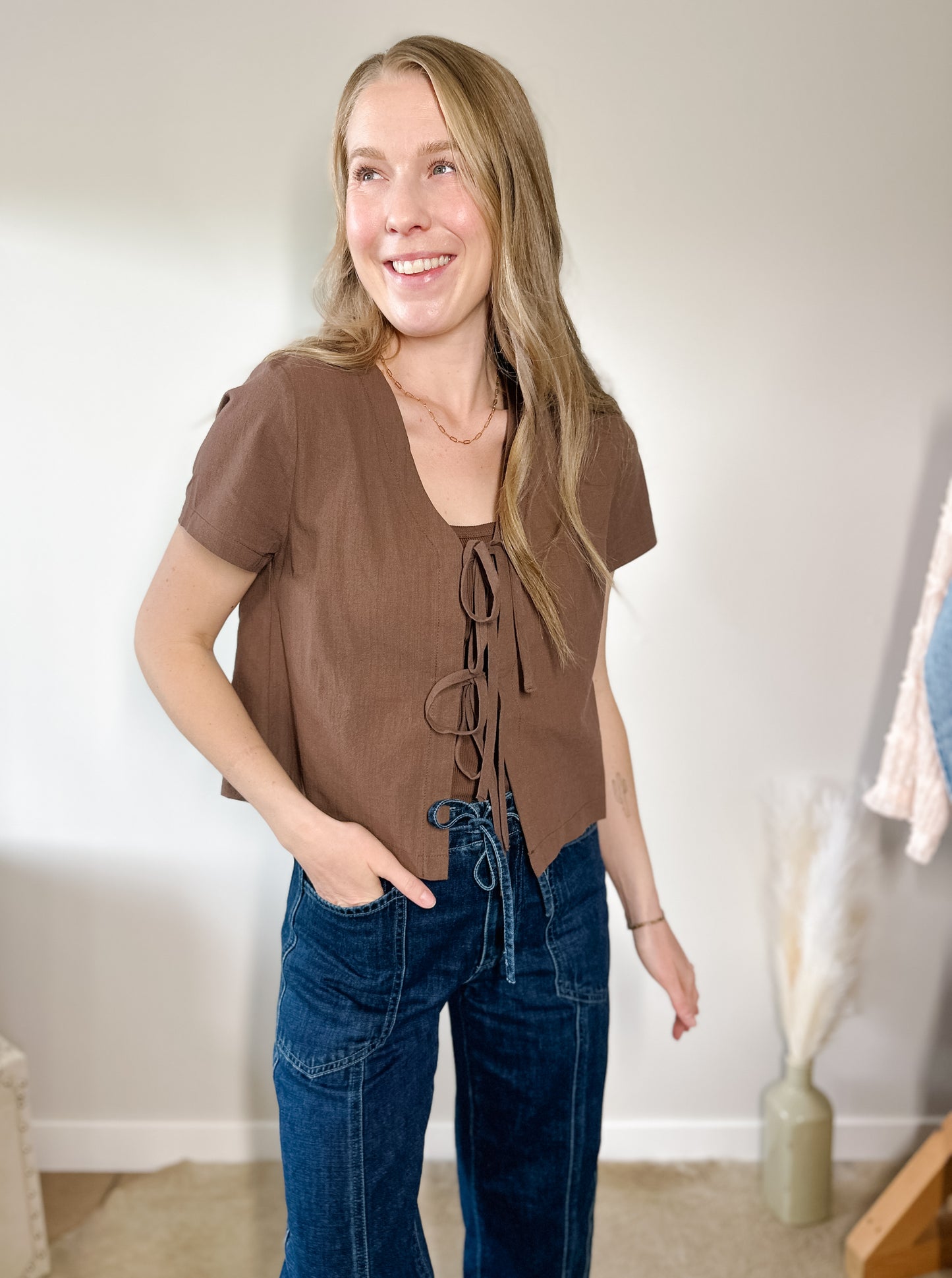 The Saddle Up Tie Top