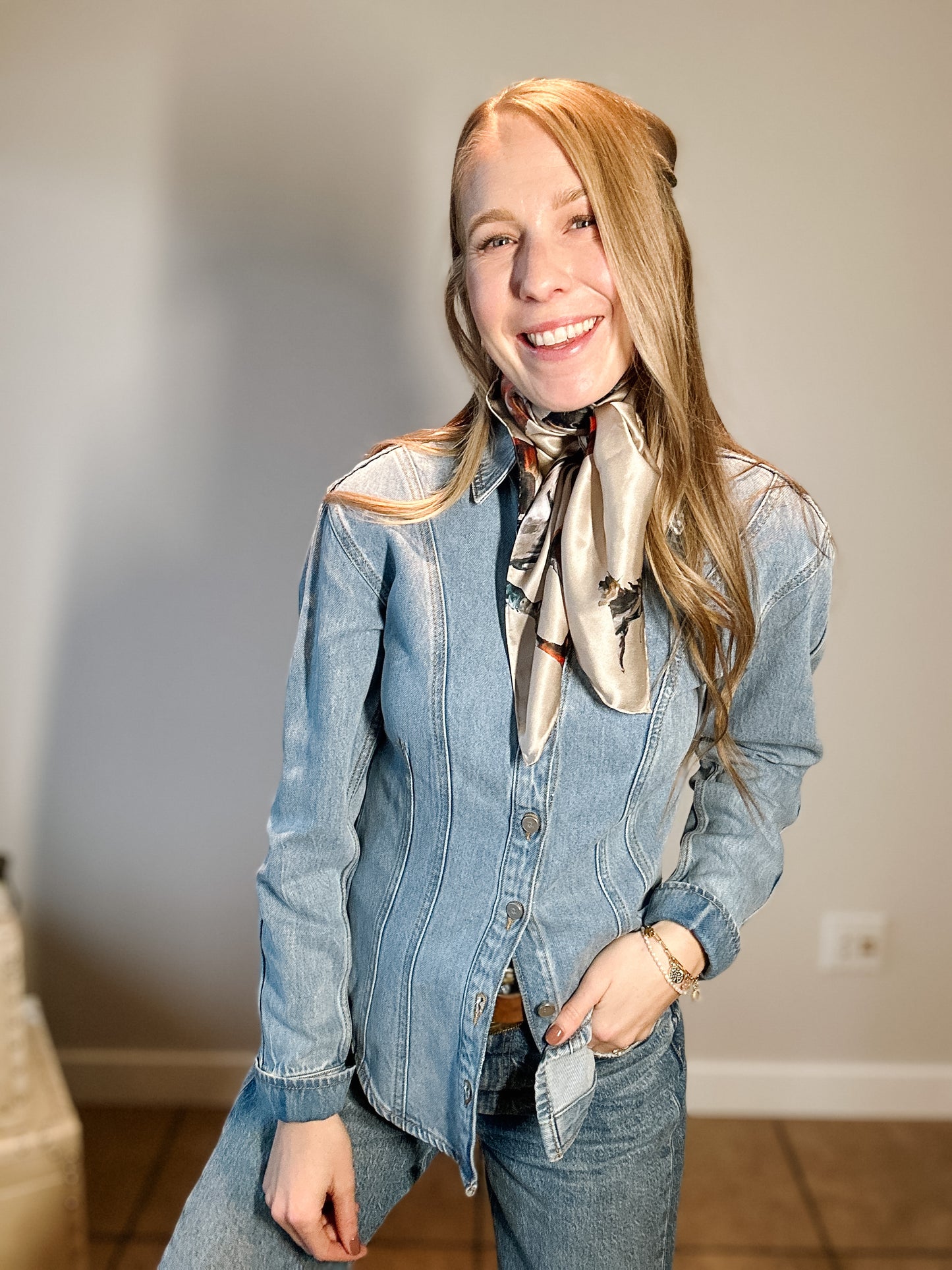 Bronc Silk Scarf 90 X 90