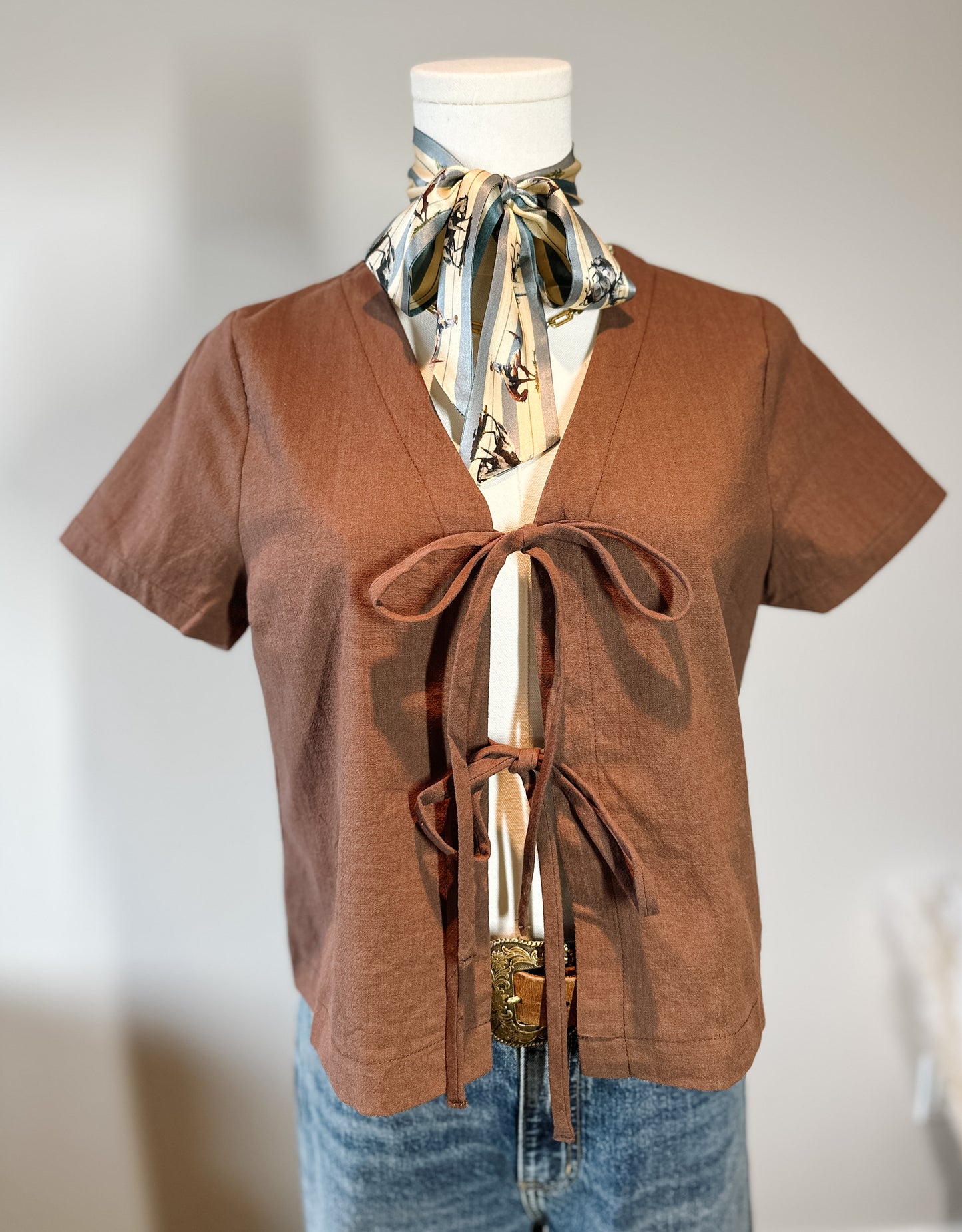 The Saddle Up Tie Top