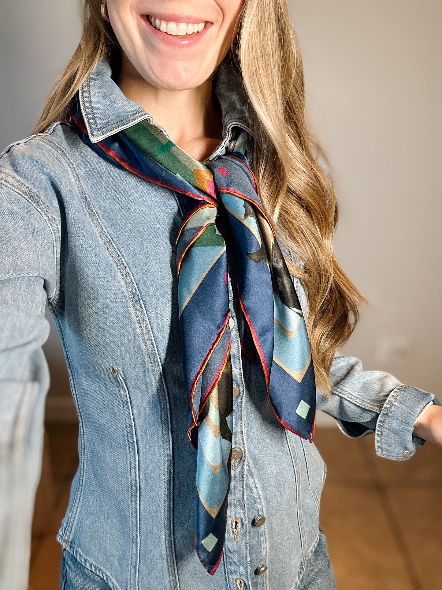 Bison Scarf 100% Silk