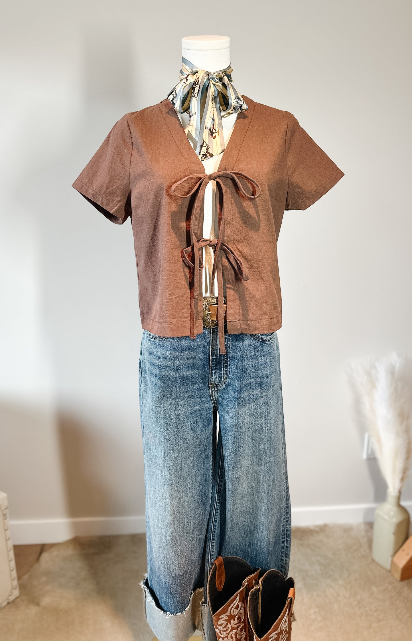 The Saddle Up Tie Top