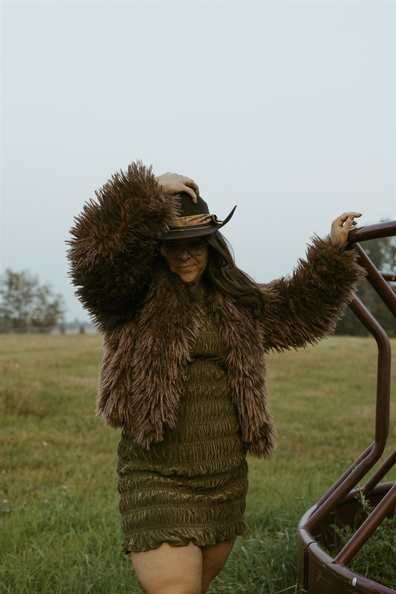 The Deep Woods Faux Fur Jacket - Medium