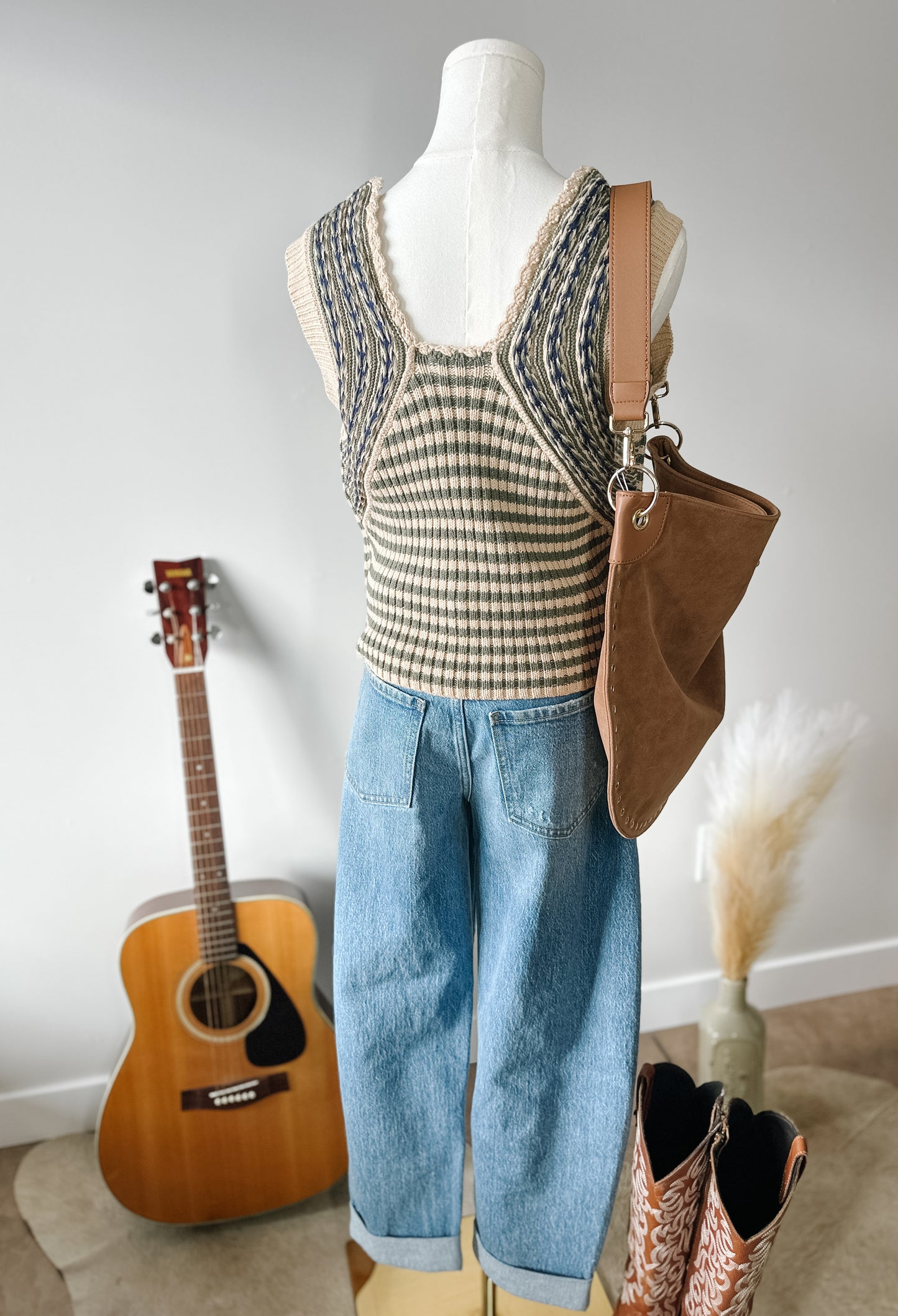 The Mona Striped Sweater Tank