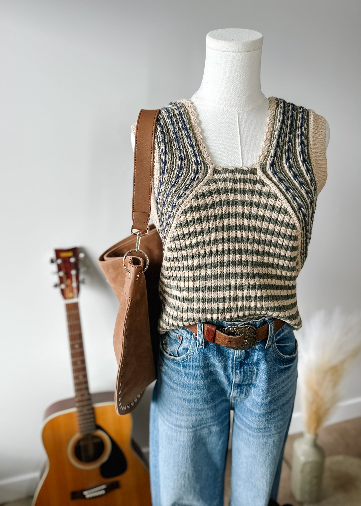 The Mona Striped Sweater Tank