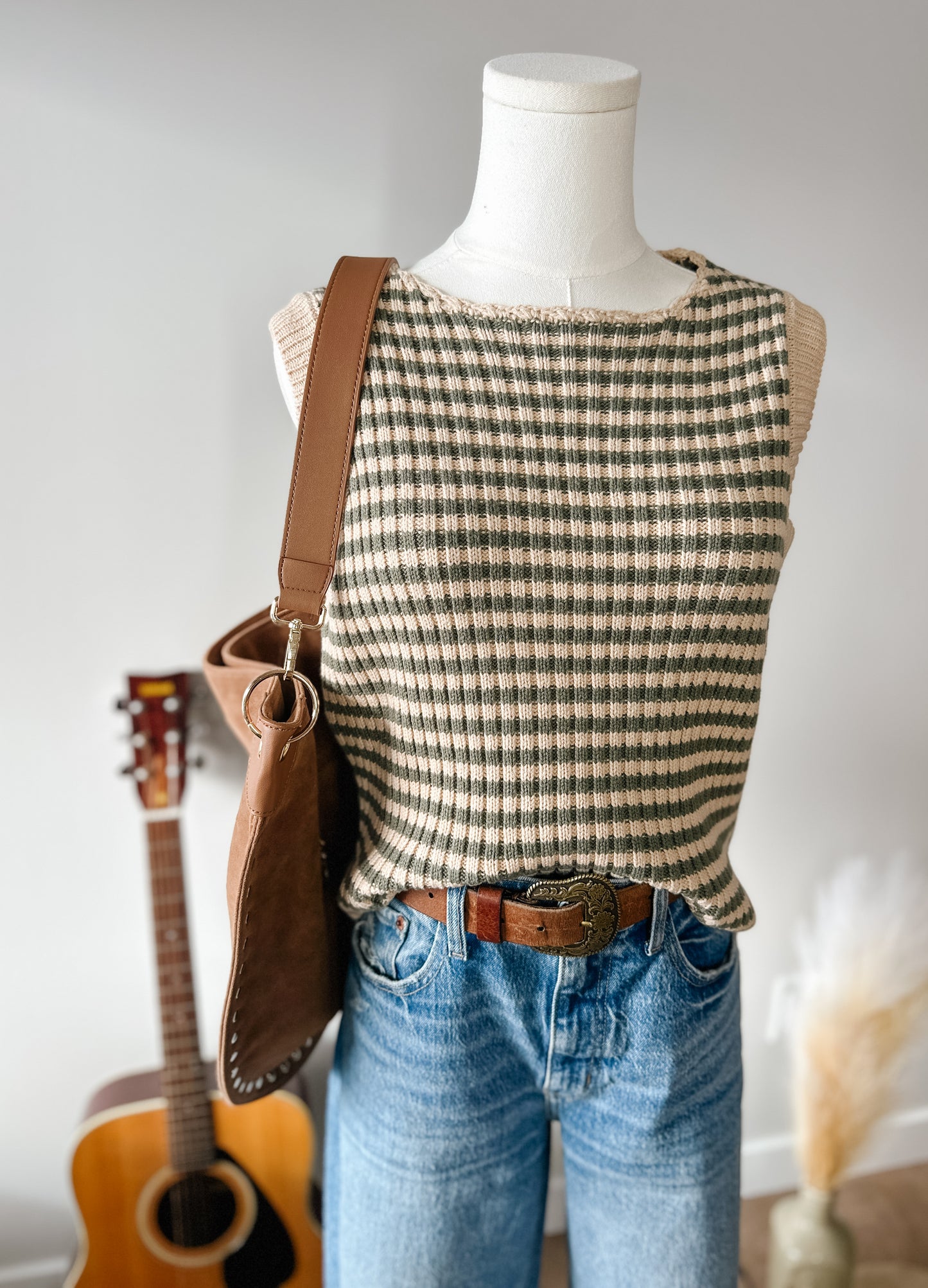 The Mona Striped Sweater Tank