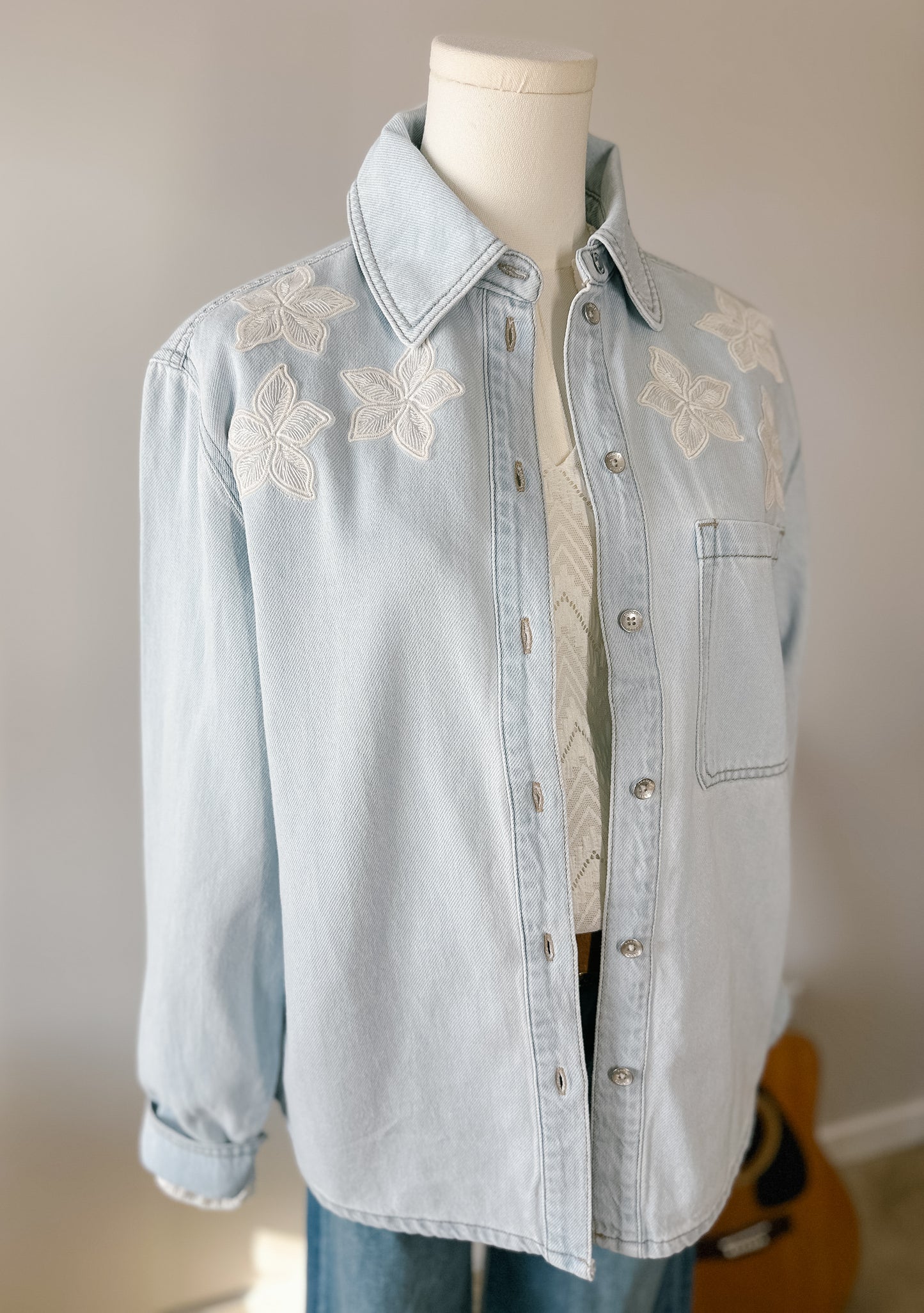 The Willow Bloom Denim Shirt