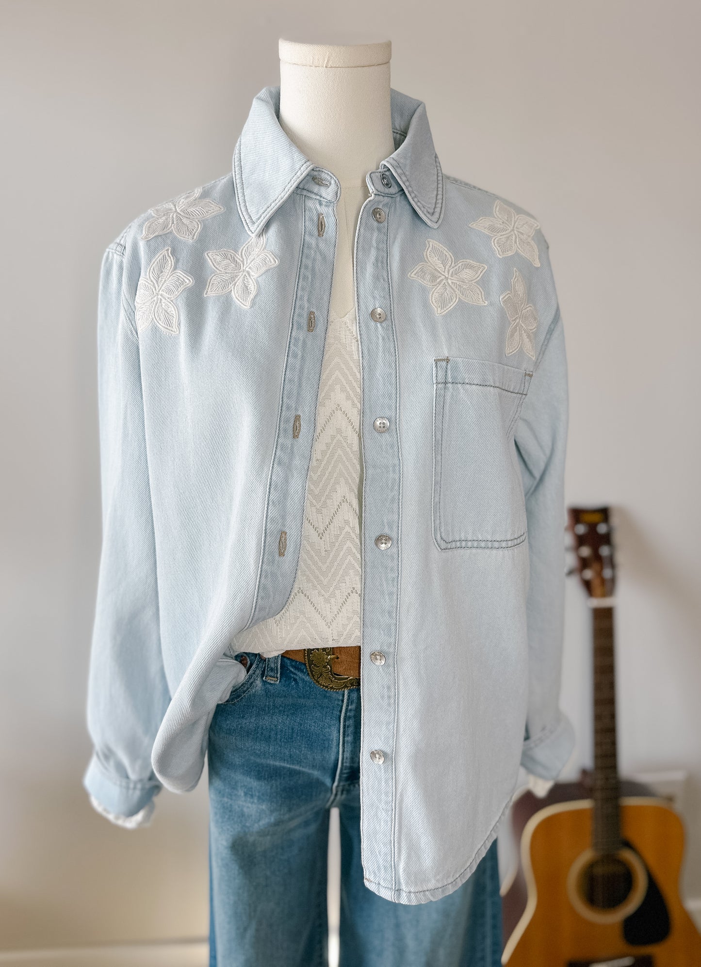 The Willow Bloom Denim Shirt