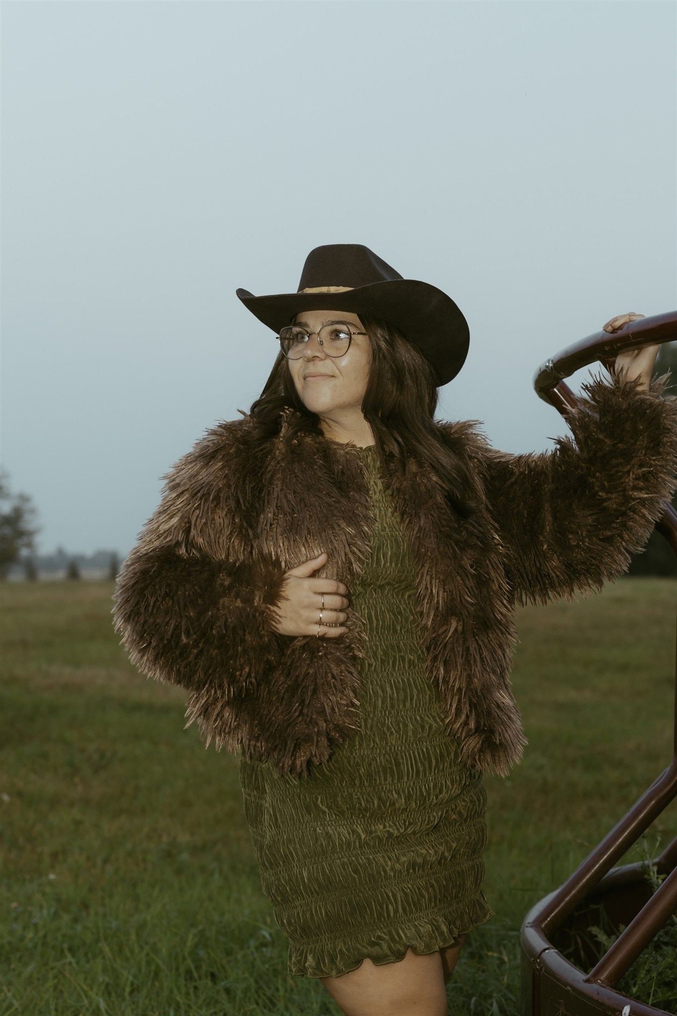 The Deep Woods Faux Fur Jacket - Medium