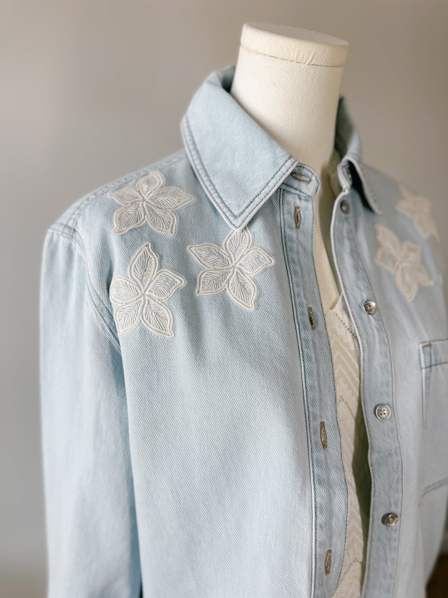 The Willow Bloom Denim Shirt