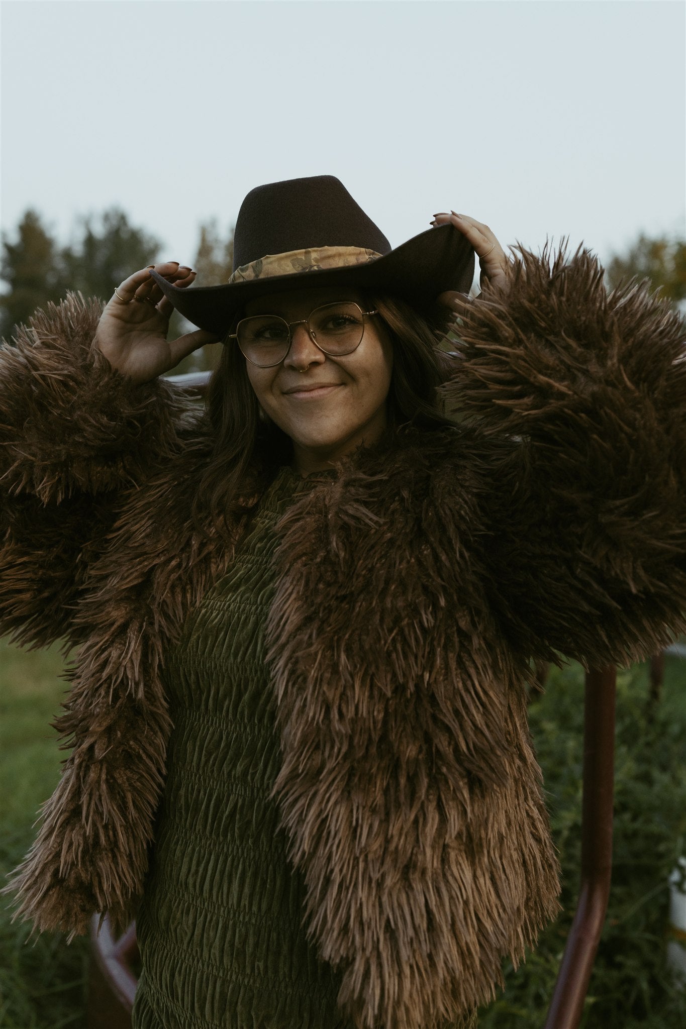 The Deep Woods Faux Fur Jacket - Medium