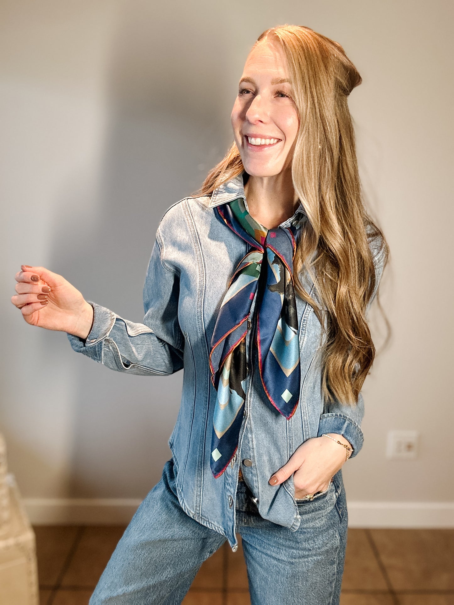 Bison Scarf 100% Silk