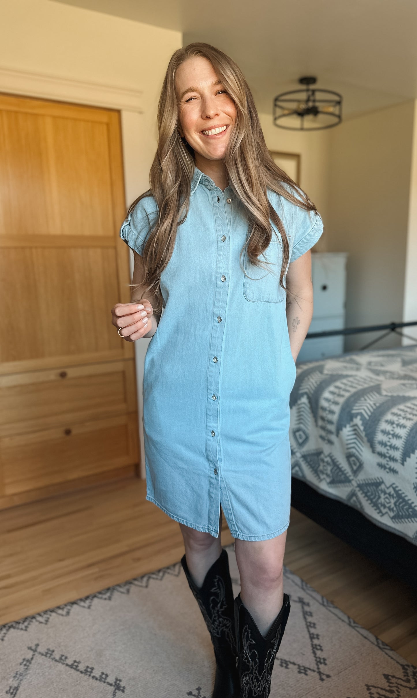 The Sundown Denim Dress Shirt
