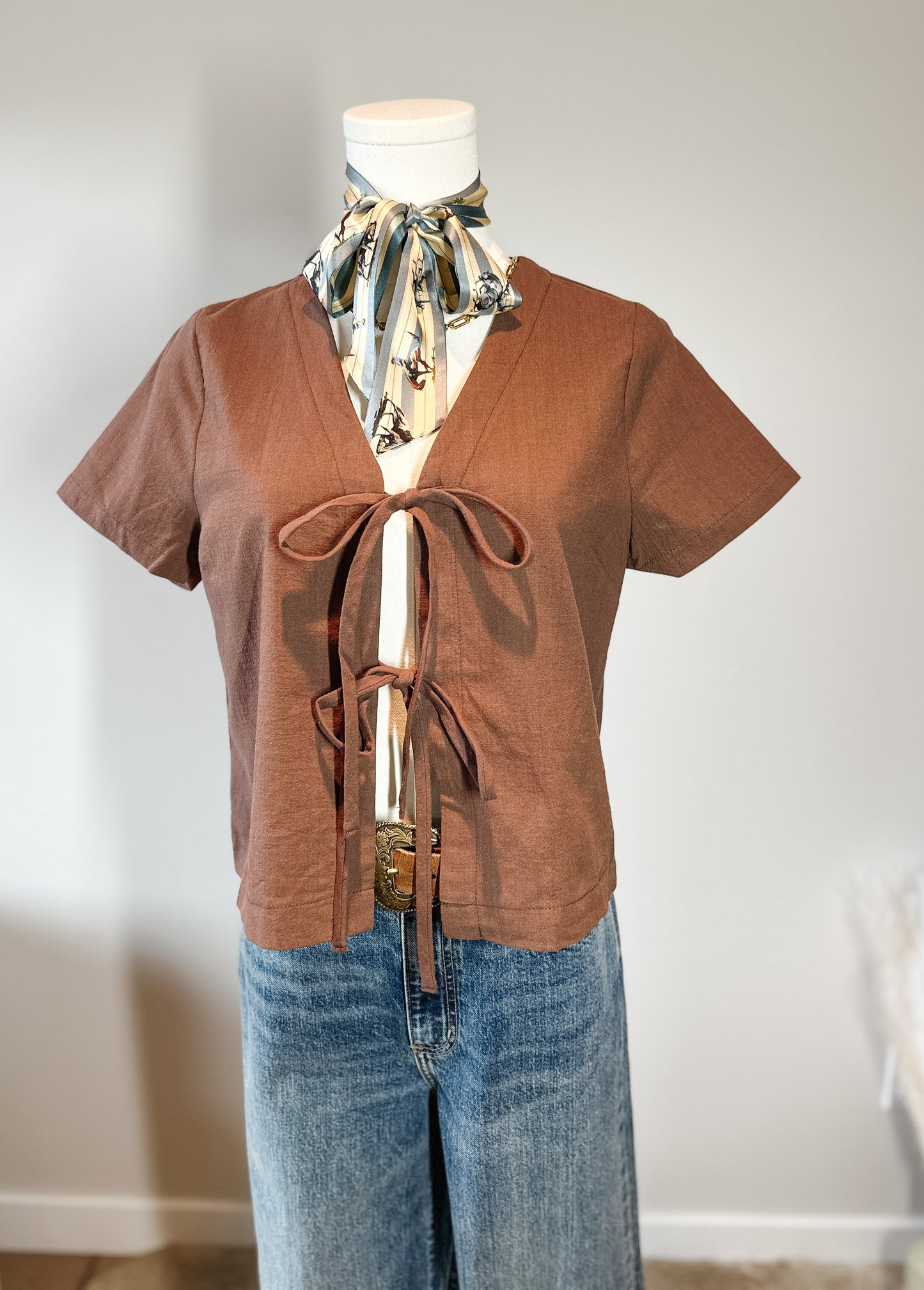 The Saddle Up Tie Top