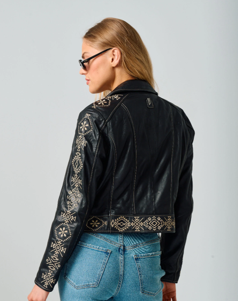 The Cora Leather Jacket by Mauritius