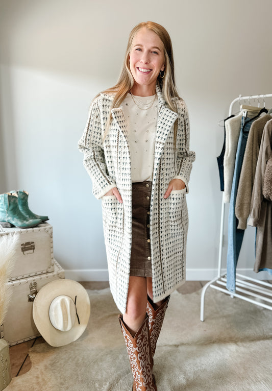 The Marceau Houndstooth Coat