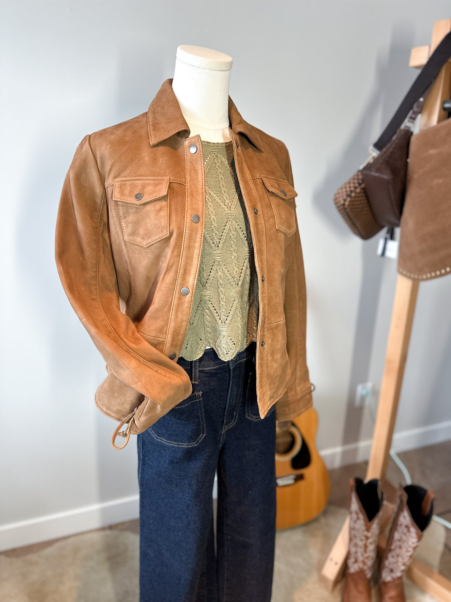 The Mahali Suede Jacket by Mauritius