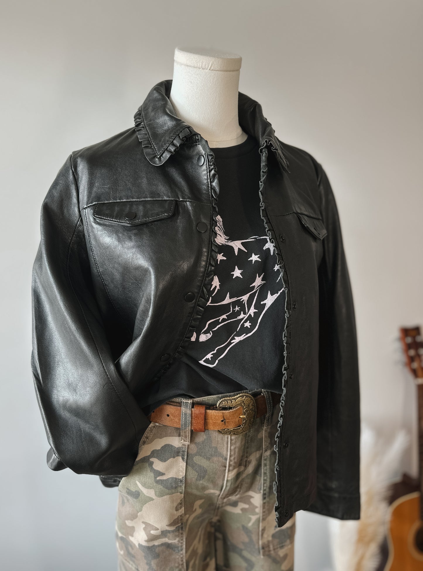The Limma Leather Coat by Mauritius