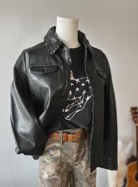 The Limma Leather Coat by Mauritius