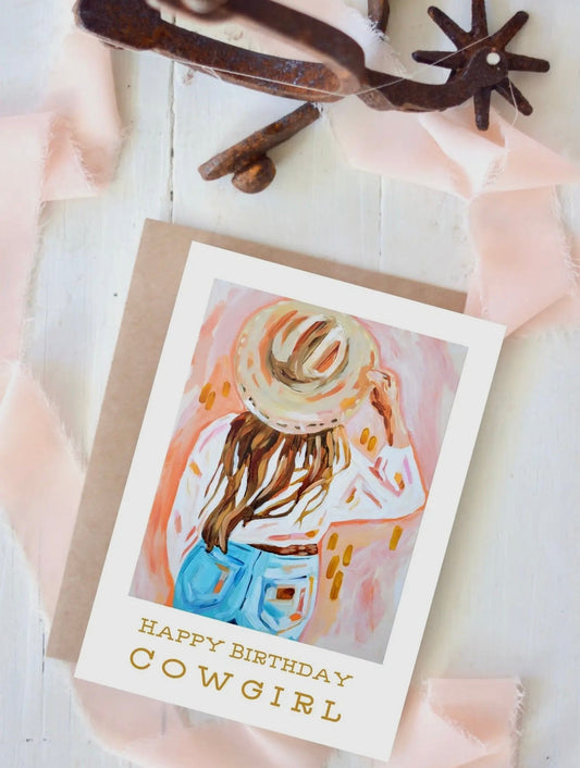 Happy Birthday Cowgirl - Birthday Card