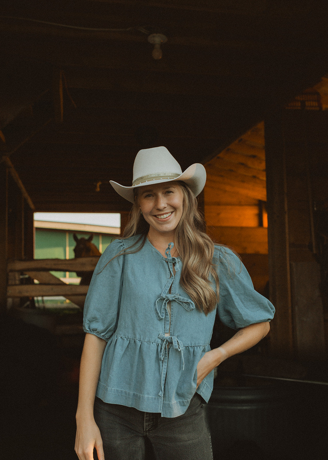 The Charlie Denim Blouse