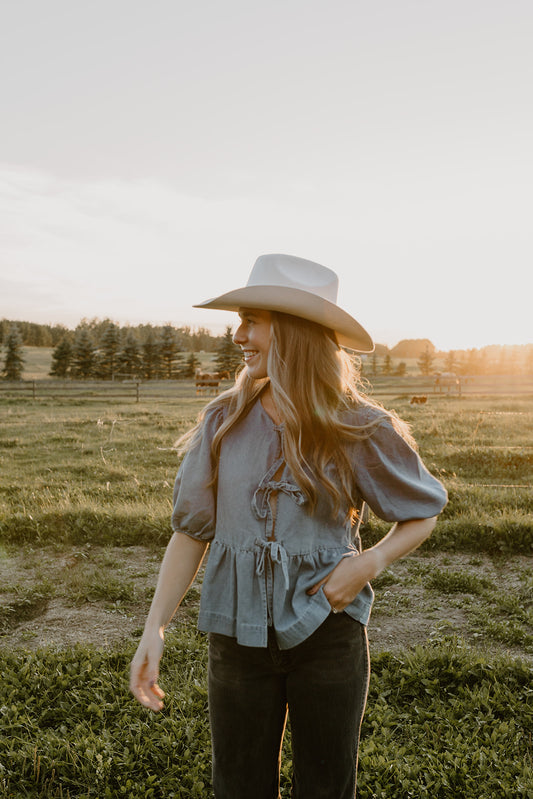 The Charlie Denim Blouse